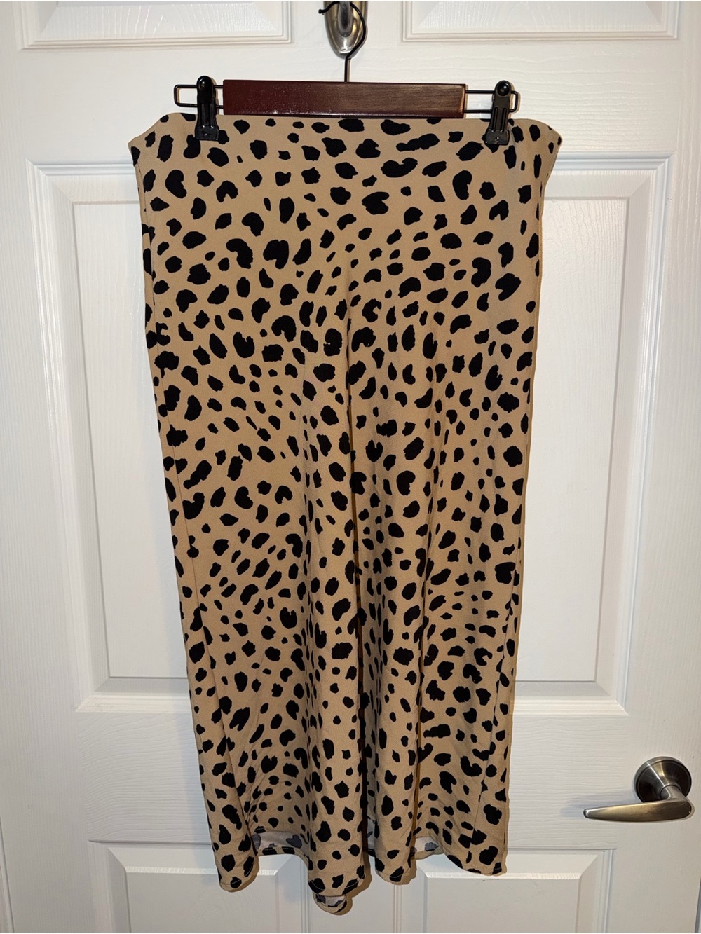 Rachel Zoe Tan and Black Leopard Wide Leg Pants